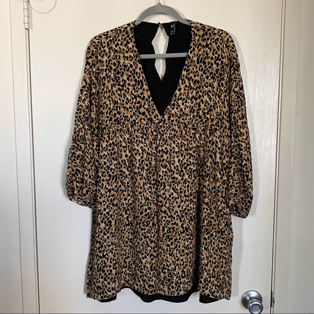 Zara Puff Sleeve Leopard Dress